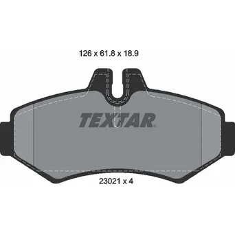 Колодки задние с противошумной пластиной Q+ MERCEDES-BENZ PUCH VOLKSWAGEN TEXTAR 2302101