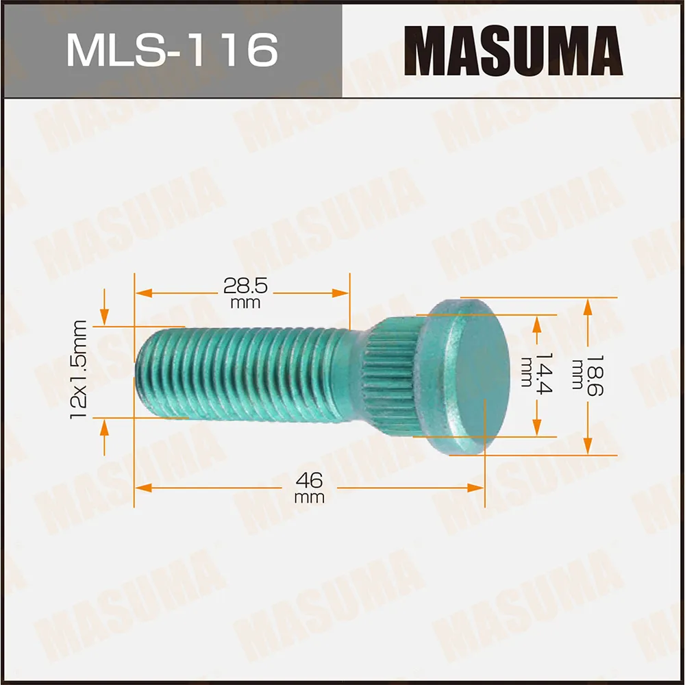 Шпилька колесная TOYOTA ALLEX MASUMA MLS-116