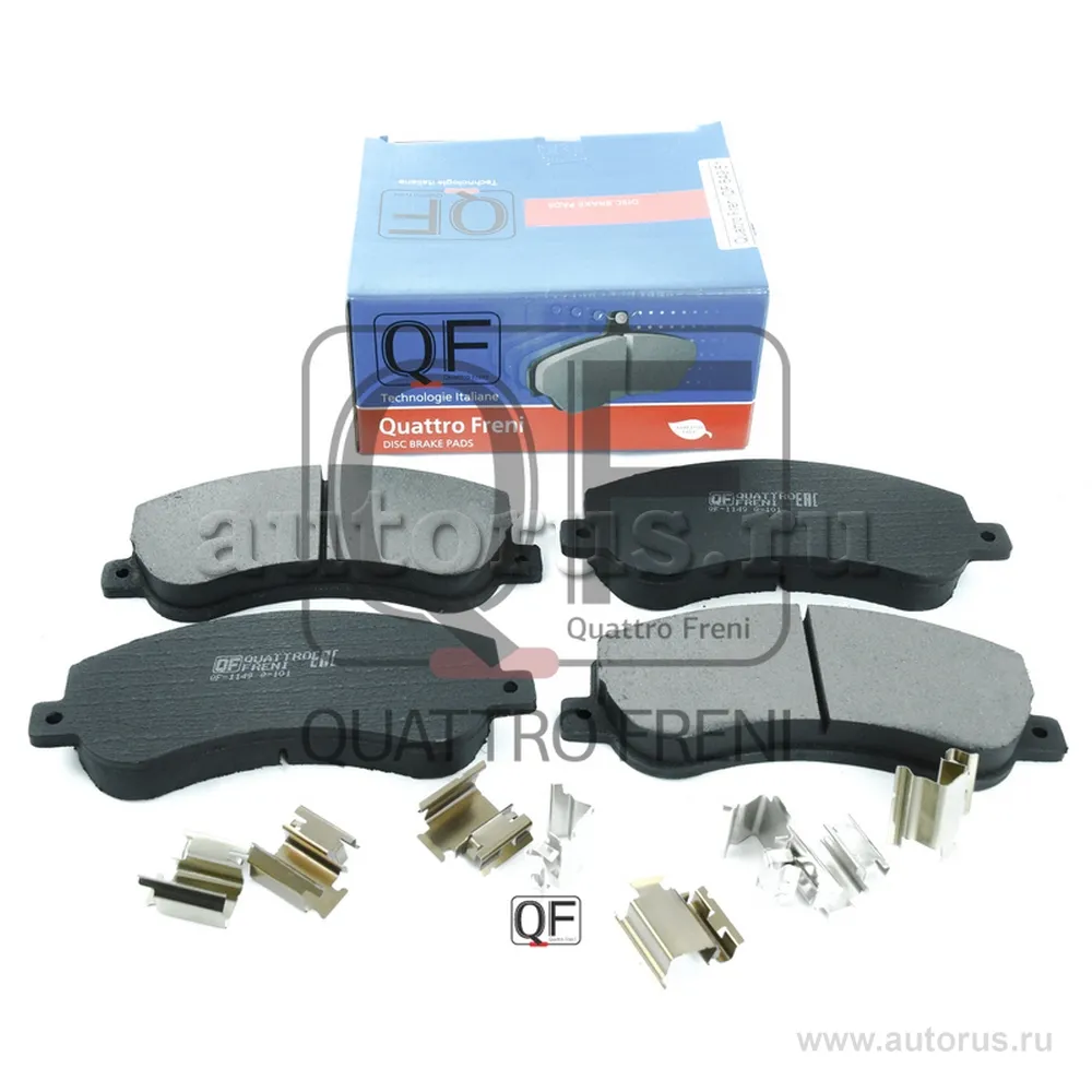 КОЛОДКИ ТОРМОЗНЫЕ FR С ПРУЖИНАМИ FORD TRANSIT 2006 QUATTRO FRENI QF64951
