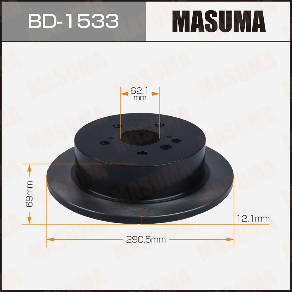 Диск тормозной MASUMA rear уп.2 MASUMA BD1533