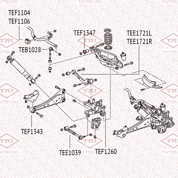 Тяга стабилизатора задняя L/R TOYOTA RAV4 06-> TATSUMI TEB1028