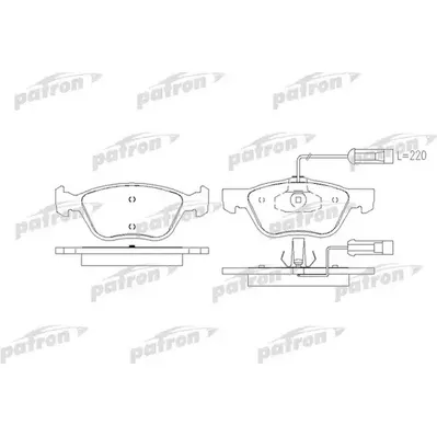 Колодки тормозные дисковые передн ALFA ROMEO: 166 98-, LANCIA: KAPPA 94-01, K PATRON PBP1299