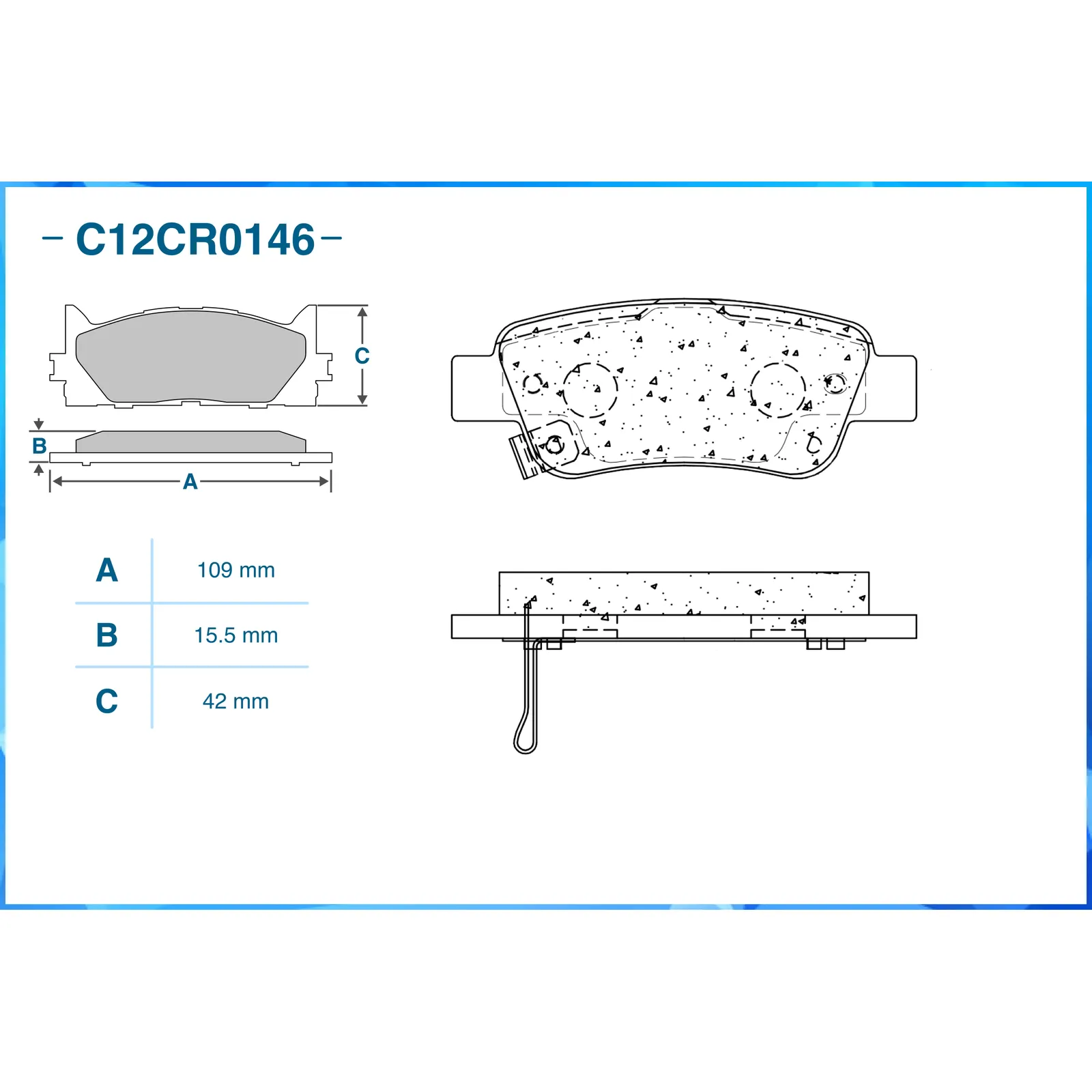 Колодки задние HONDA CR-V 07- CWORKS C12CR0146