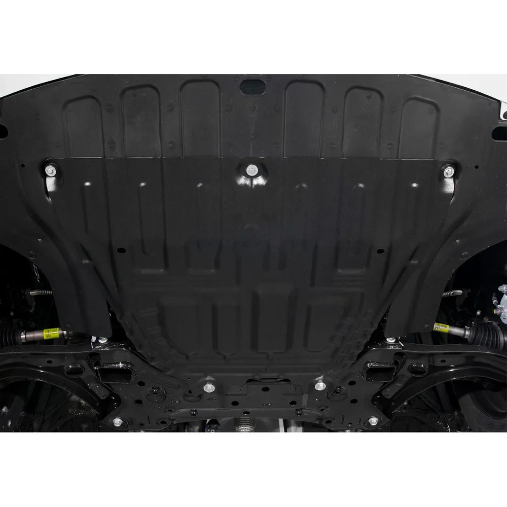 Защита картера + КПП + комплект крепежа, АвтоБРОНЯ, Сталь, Hyundai Solaris; Kia Rio; Kia Rio X (X-Li Hyundai, Kia Solaris, Rio, Rio X-Line АВТОБРОНЯ 111.02370.1