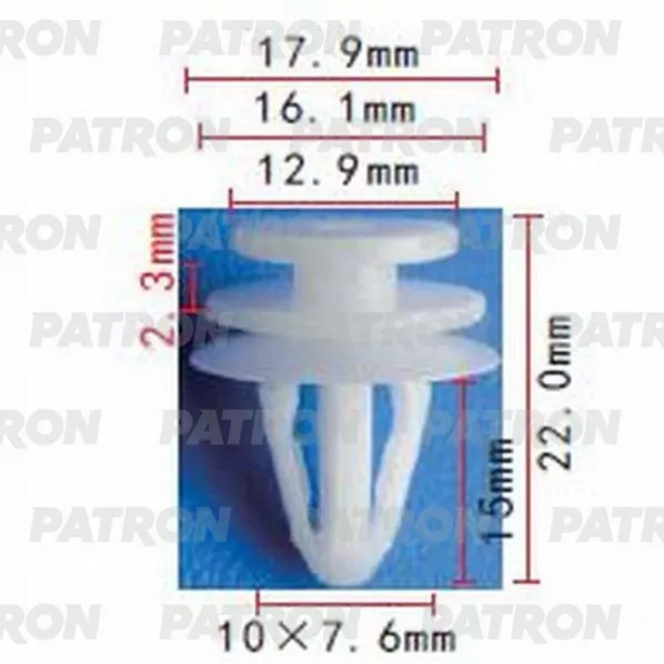 Клипса пластмассовая Chevrolet,Daewoo,GM,Opel применяемость: внутренняя PATRON P371059