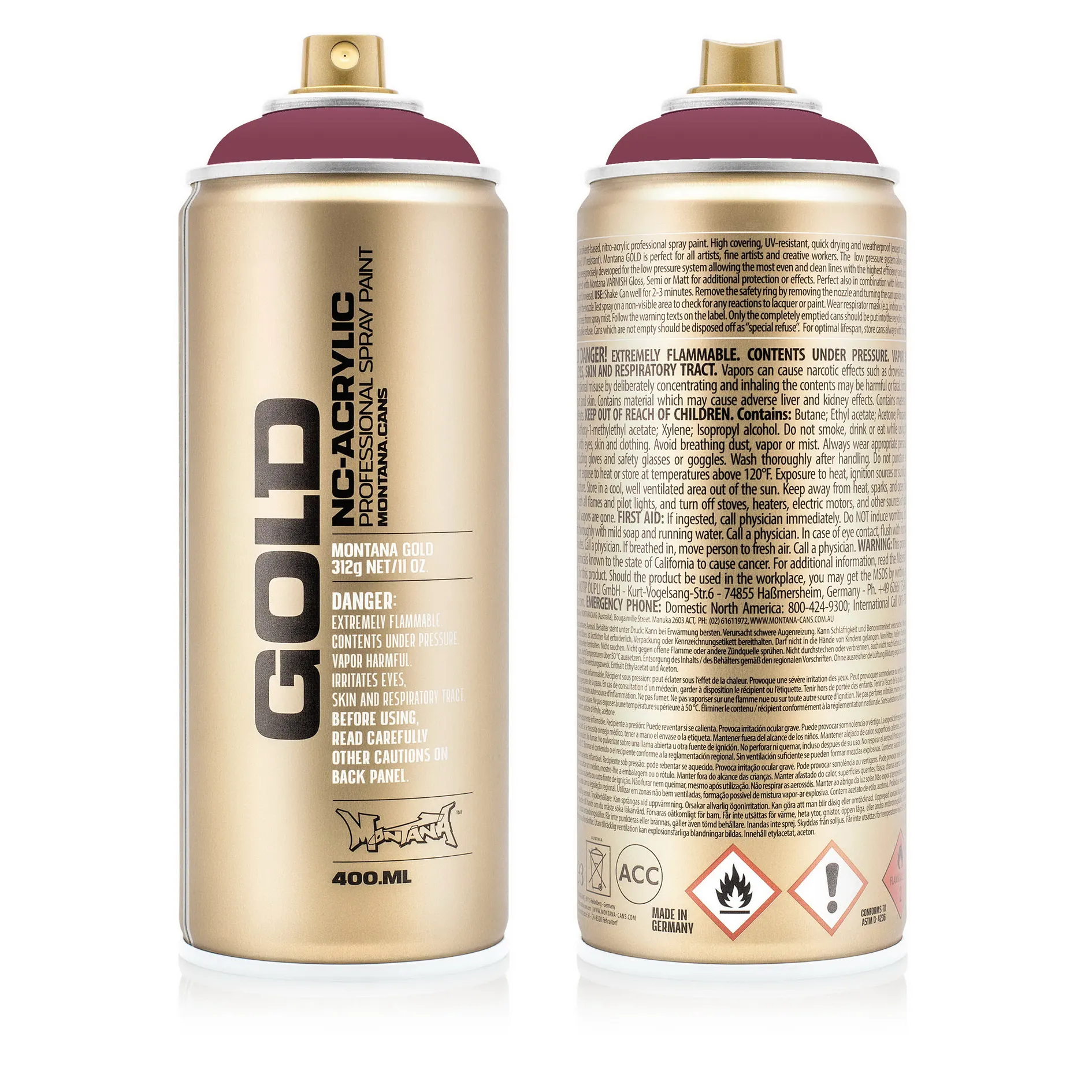 Краска GOLD старинная розовая MONTANA CANS G4030