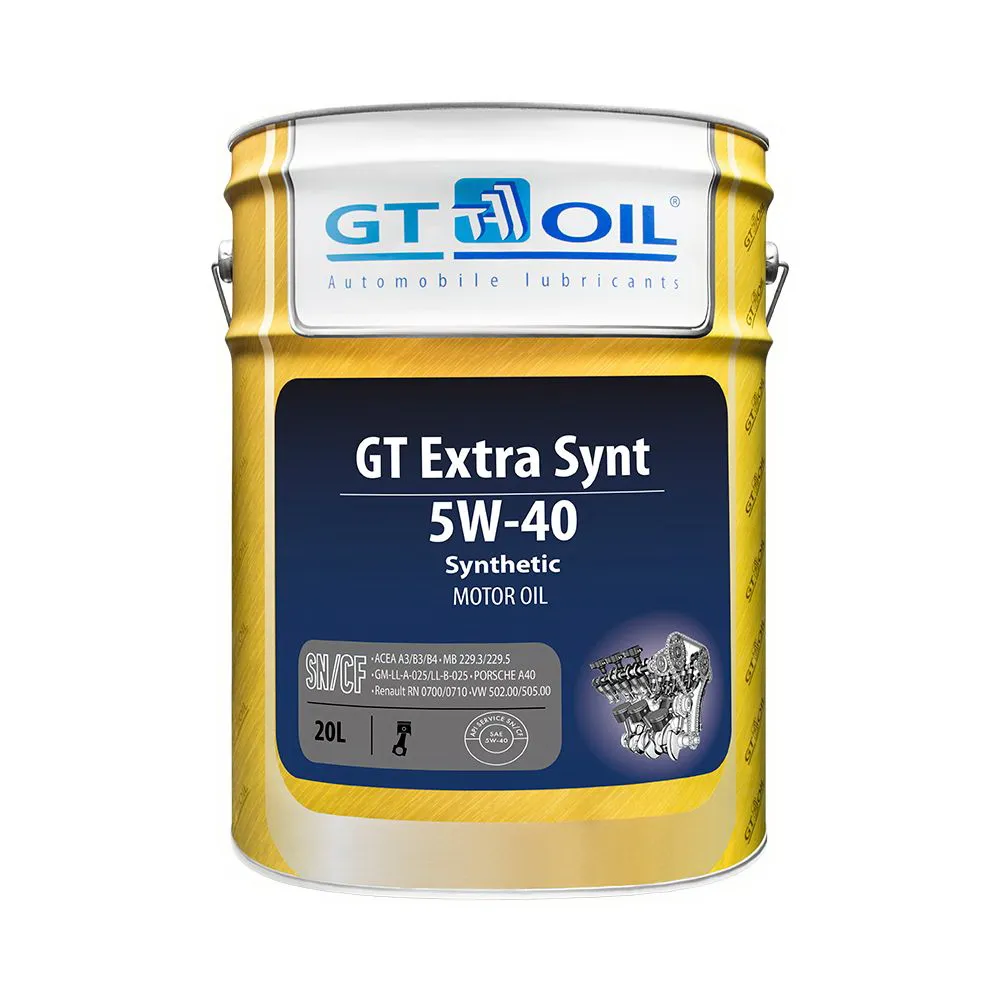 Масло моторное GT OIL GT Extra Synt 5W-40 синтетическое 20 л 8809059407424