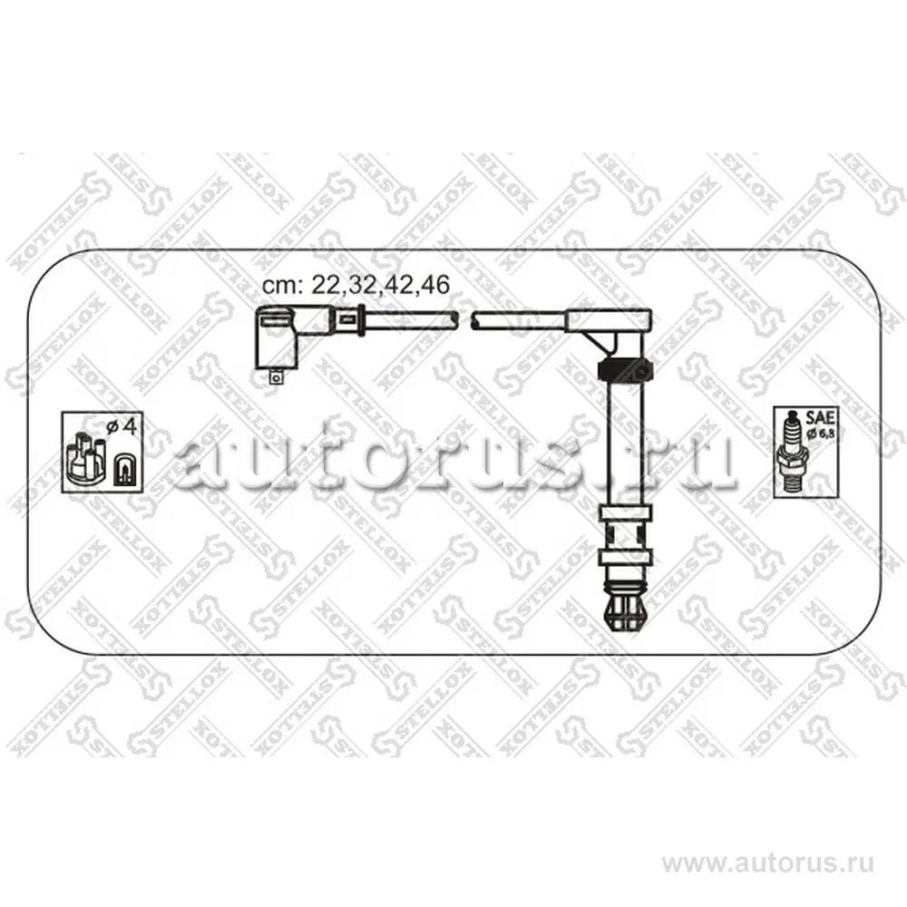 К-кт проводов Fiat Brava/Marea/Palio 1.6/1.8 16V 95> STELLOX 10-38133-SX