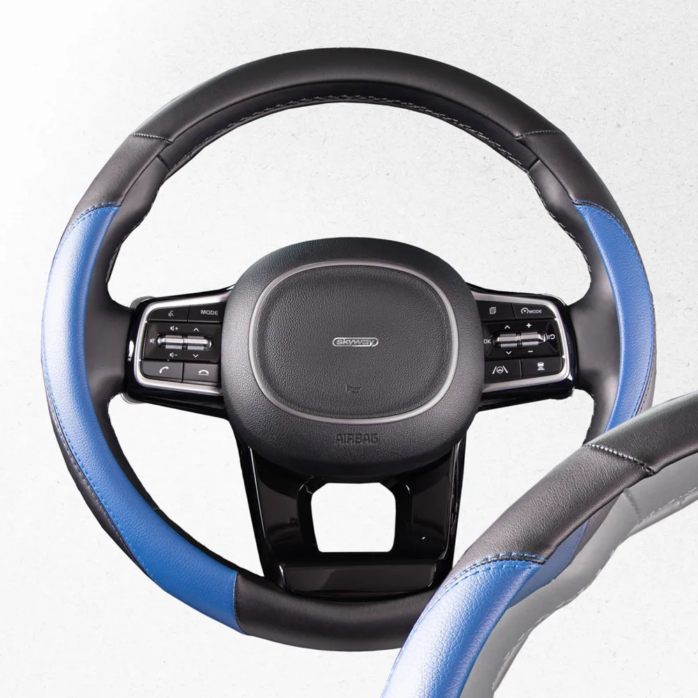 Оплетка Combo-6 M Черно/синяя экокожа, SKYWAY SKYWAY S01102293