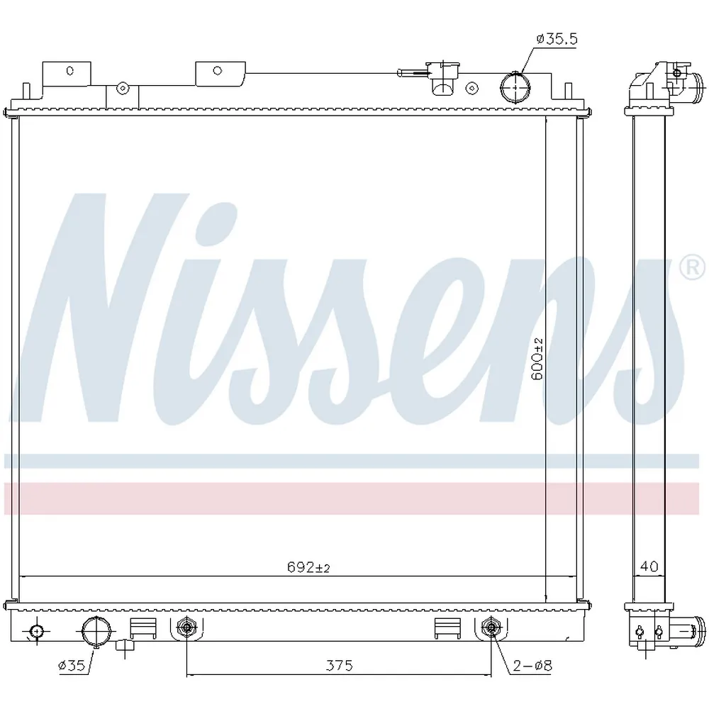 Радиатор NISSAN NAVARA 3.0 DCI 10- NISSENS 68744