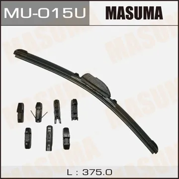 Щетка стеклоочистителя 375 мм бескаркасная 1 шт MASUMA Nano Graphite MU-015U