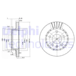 Диск тормозной DELPHI BG2384
