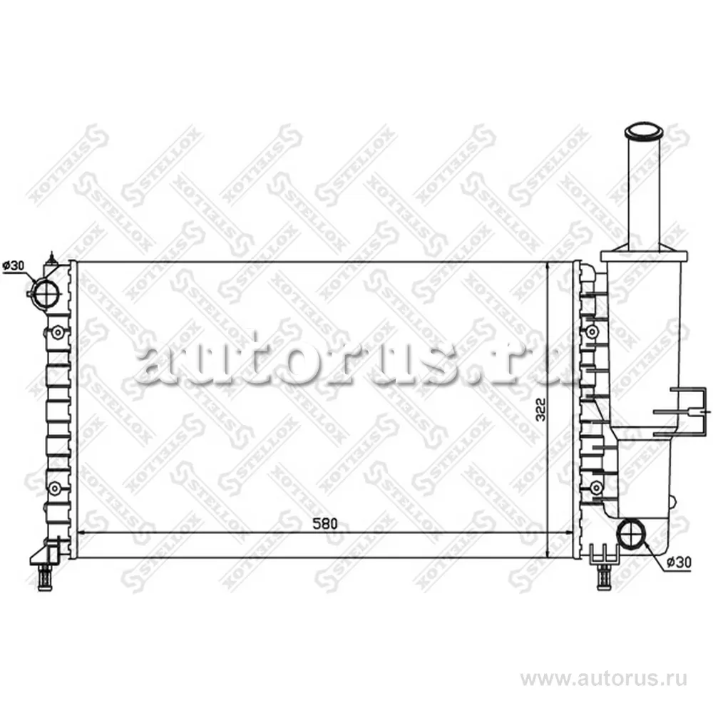 Радиатор системы охлаждения Fiat Punto 1.2 16V 99> STELLOX 10-25711-SX