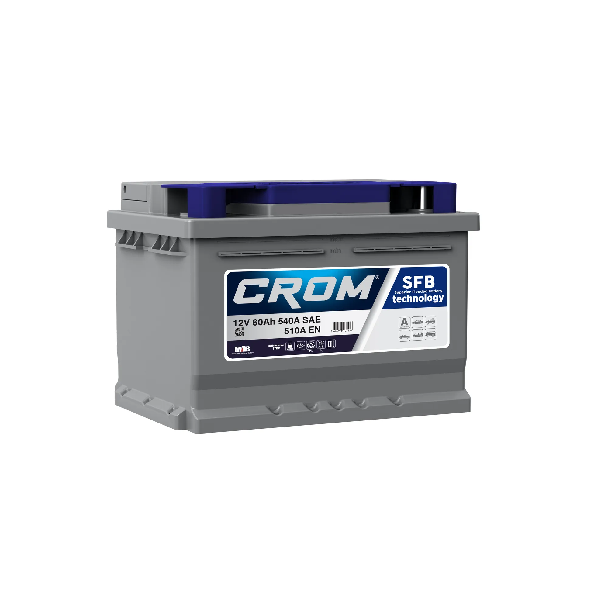 Аккумулятор CROM 60 А/ч Обратная 242x175x190 EN510 А