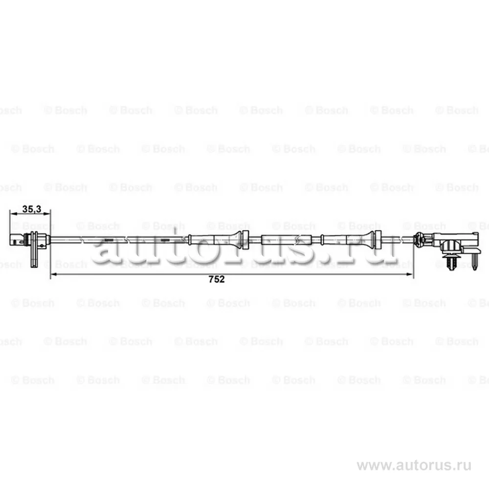 Датчик abs MITSUBISHI BOSCH 0 265 007 638