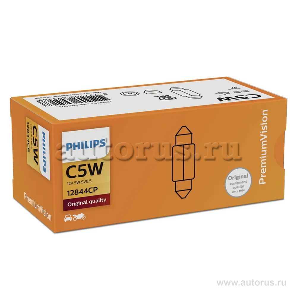Лампа 12V C5W 5W PHILIPS 1 шт. картон 12844CP