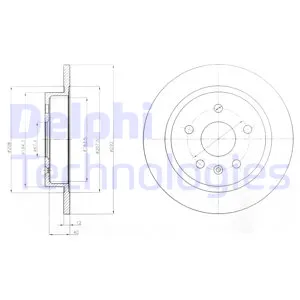 Диск тормозной задний DELPHI BG4188