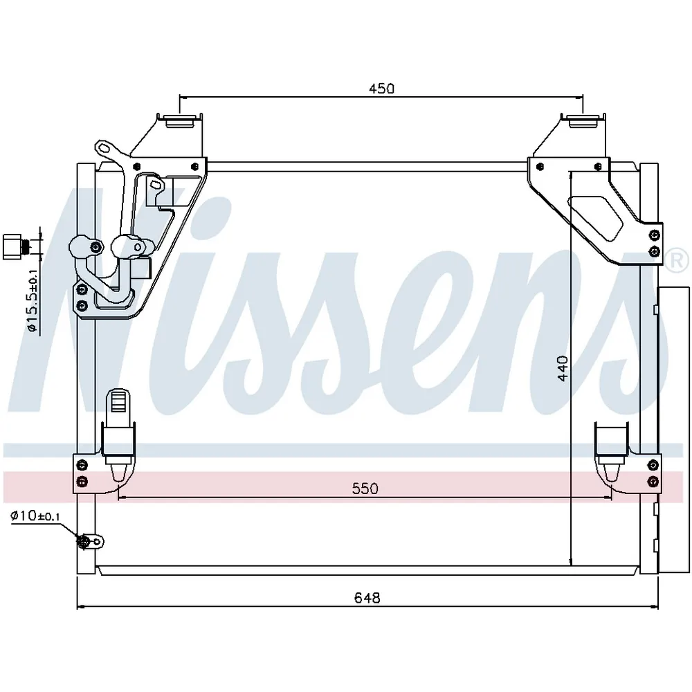 Радиатор кондиционера TOYOTA HI-LUX 05- NISSENS 940082