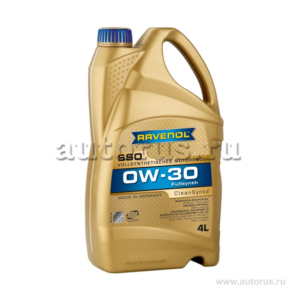 Моторное масло RAVENOL SSO SAE 0W-30 (4л) new 1111100-004 ()