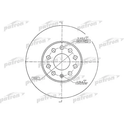 Диск тормозной передний AUDI: A3 03-, A3 SPORTBACK 04-, SEAT: ALTEA PATRON PBD4295