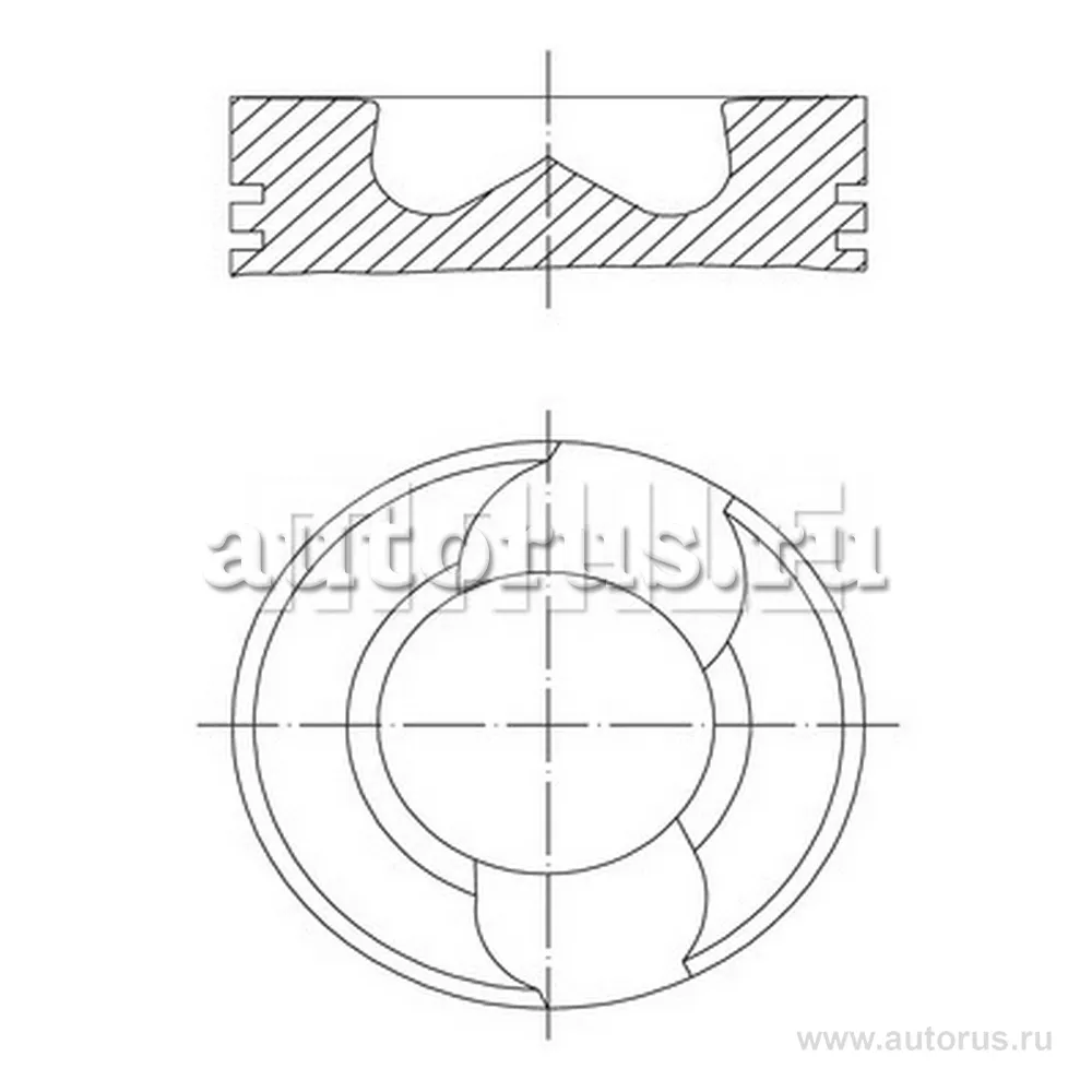 Поршень! d81x2.5x2x3 STD (1-2 цил.)/ VW T5/Touareg 2.5TDi AXD/AXE/BAC/BLK KNECHT/MAHLE 0309700