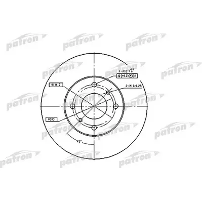 Диск тормозной передний NISSAN: 200 SX 88-93, ALMERA II 00-, ALMERA PATRON PBD4169