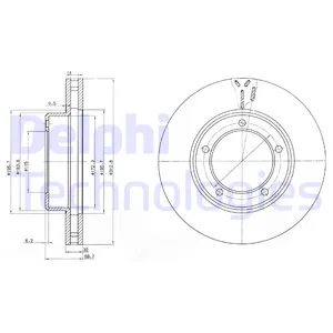 Диск тормозной передний TOYOTA LC100/LEXUS LX470 DELPHI BG3558