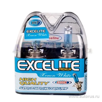 Лампа 12V H7 55W +80% EXCELITE Premium 2 шт. DUOBOX EXCELITE H7