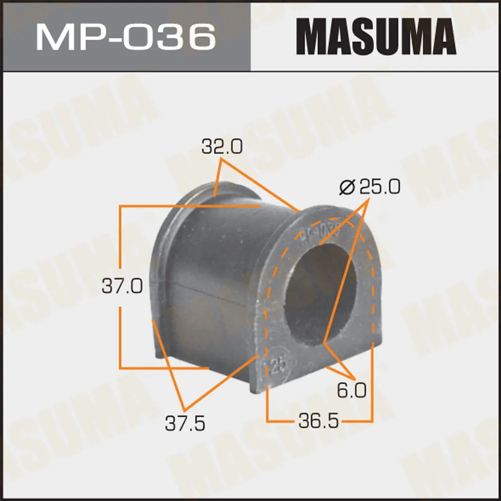 Втулка стабилизатора Masuma rear HiLux KZN-130, Celica ST 18 к-т2шт.