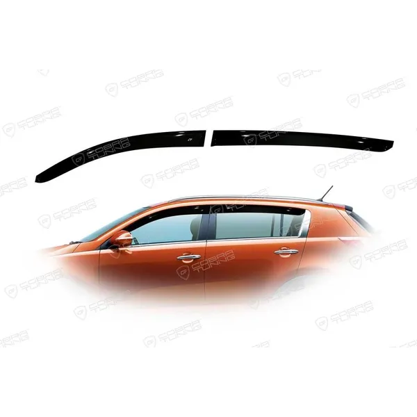Дефлектора на окна Kia Sportage III 2010EuroStandard деф.окон Cobra Tuning KE11910