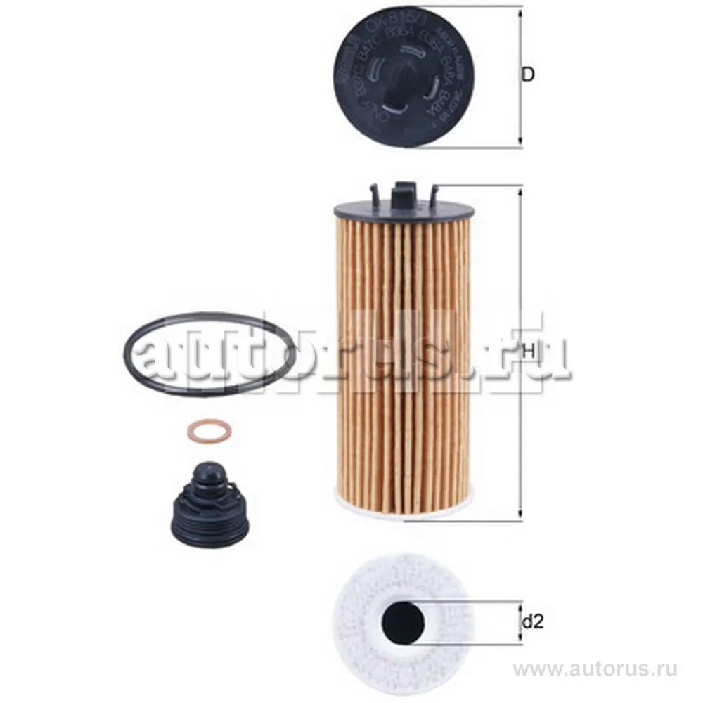 Элемент фильтрующий масляного фильтра OX815/1D KNECHT/MAHLE OX8151D