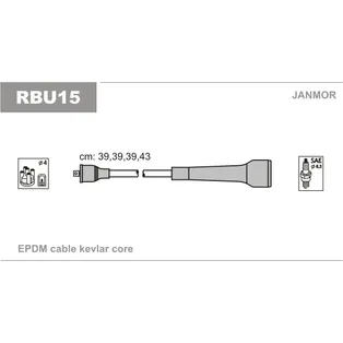 Провода высоковольтные RENAULT JANMOR RBU15