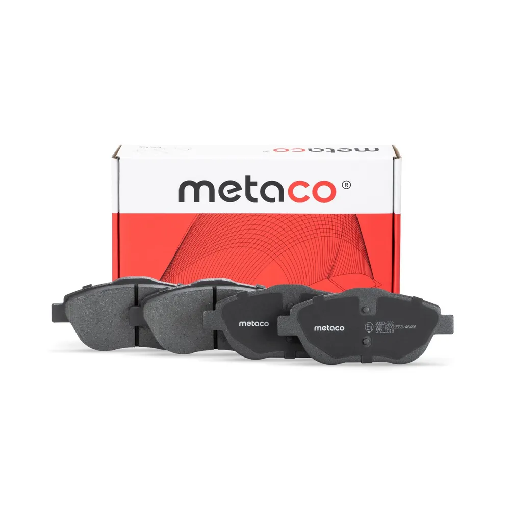 Колодки тормозные передние к-кт CITROEN-PEUGEOT Metaco 3000-322