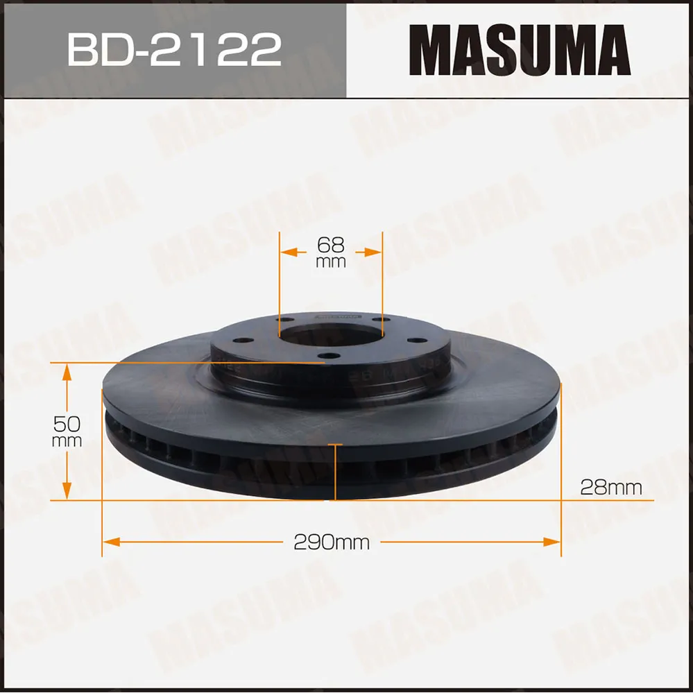 Диск тормозной передн. MASUMA BD-2122