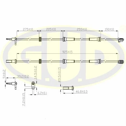 ДАТЧИК ABS ПЕРЕДН NISSAN TEANA G.U.D gabs02428