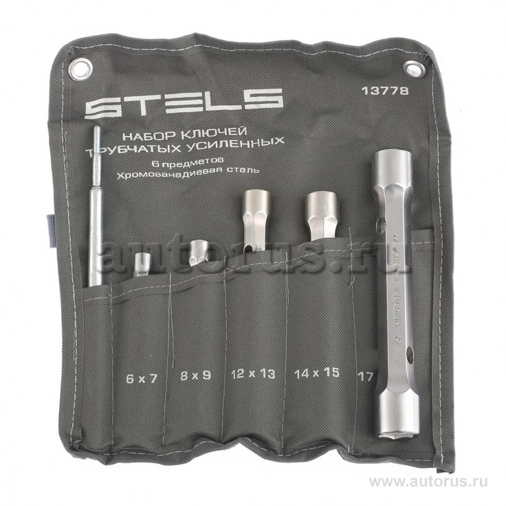 Набор ключей трубок торцевых усиленных 6 пред. CrV STELS 13778