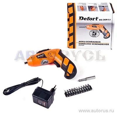 Отвертка аккумуляторная 3,6В 93727987 DEFORT DS-36N-Lt