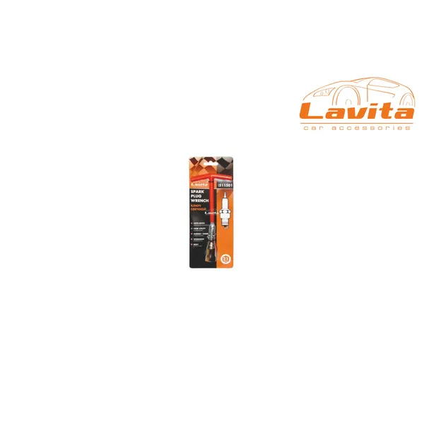 Ключ свечной_21ММ, L=210MM КАРДАННЫЙ С РЕЗ. ВСТАВКОЙ LAVITA LA 511501