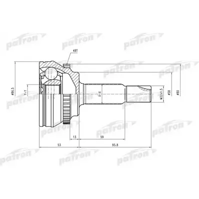 ШРУС наружн к-кт [A:26, B:24, ABS:48] TOYOTA: Corolla 0 PATRON PCV2131