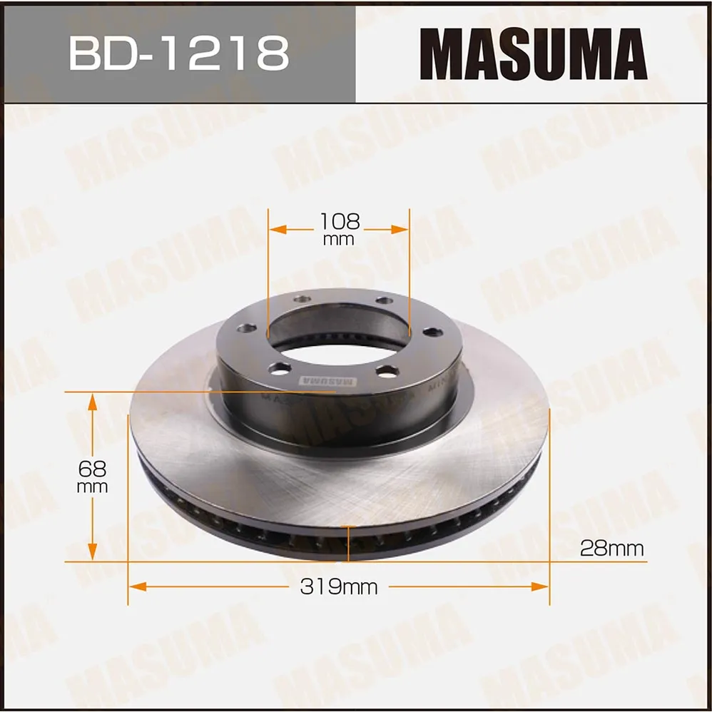 Диск тормозной MASUMA front HILUX SURF/ GRN215, KDN215 MASUMA BD1218