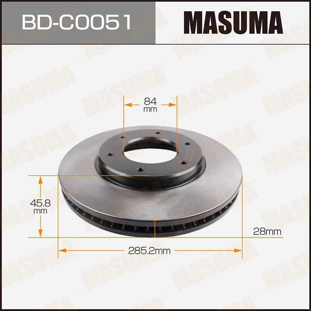 Диск тормозной (упаковка 2 шт, цена за 1 шт) MASUMA BD-C0051