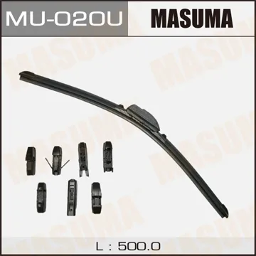 Щетка стеклоочистителя 500 мм бескаркасная 1 шт MASUMA Nano Graphite MU-020U