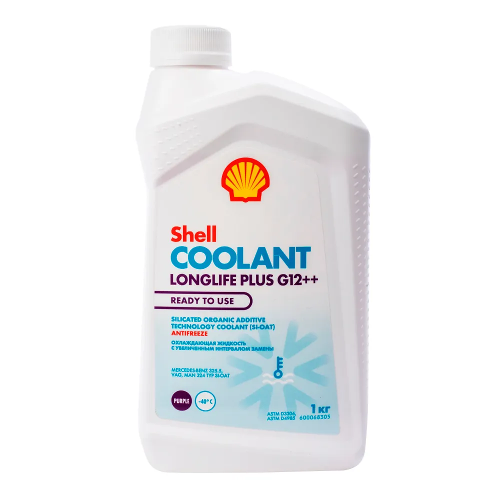 Антифриз SHELL Coolant Longlife Plus G12++ готовый -40C лиловый 1 кг 550062760