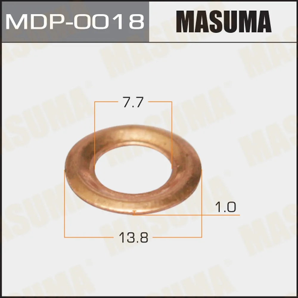 Шайба для форсунок медь 7.7х13.8х1 MASUMA MDP0018