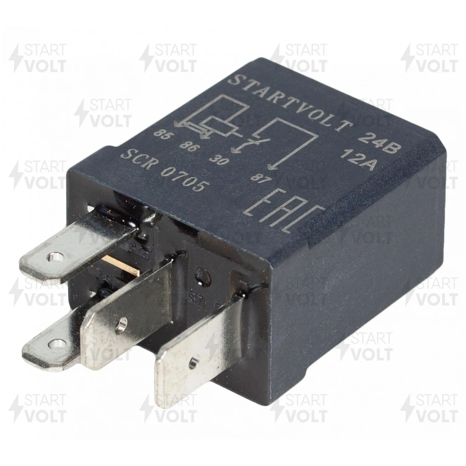 Реле автомобильное 4 конт. 24V 12А (с резистором) STARTVOLT SCR 0705