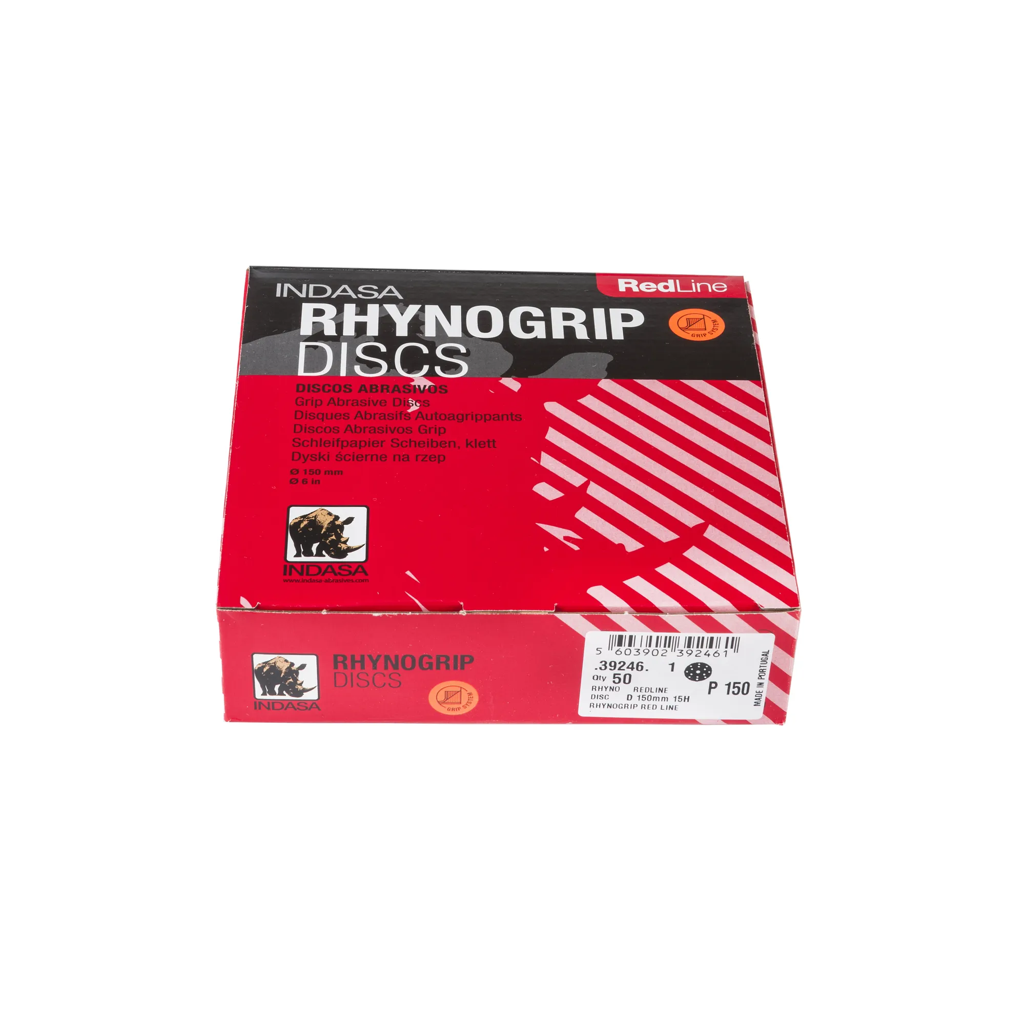 Круг RHYNOGRIP (15H) D150мм Р150 (1уп.х50шт) Indasa 39246