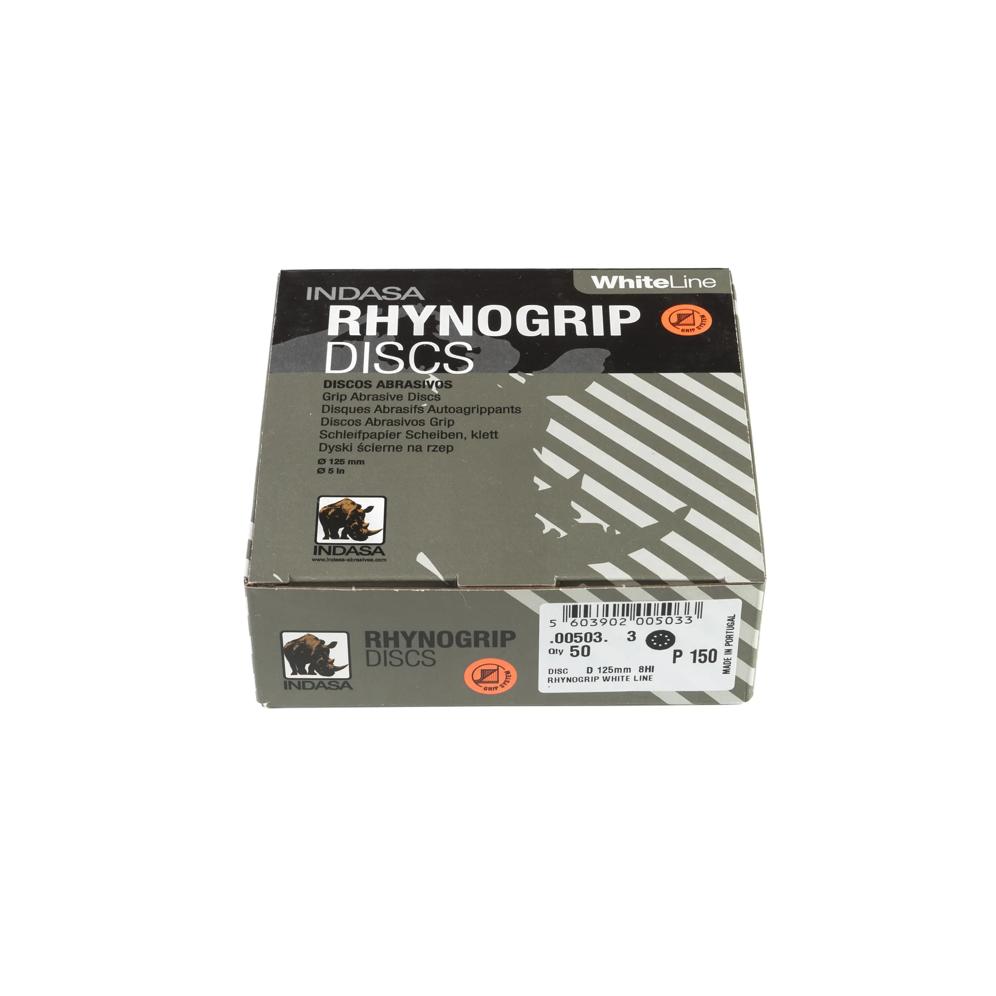 Круг RHYNOGRIP (8H) D125 мм Р150 Indasa 00503
