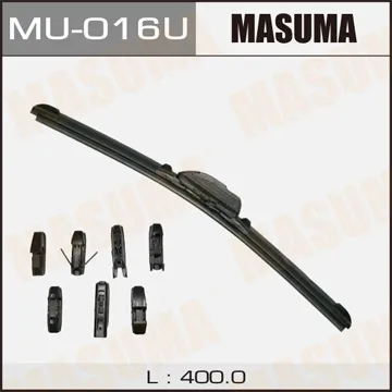 Щетка стеклоочистителя 400 мм бескаркасная 1 шт MASUMA Nano Graphite MU-016U