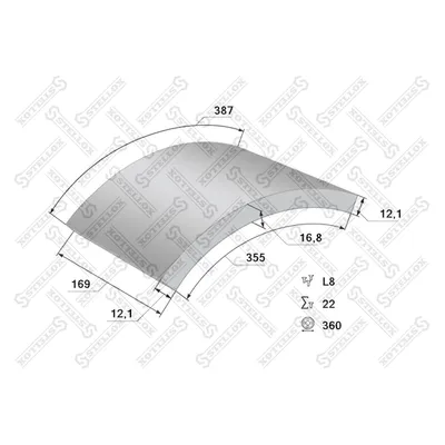 Накладки тормозные STD DAF 360x169 STELLOX 8501123_SX