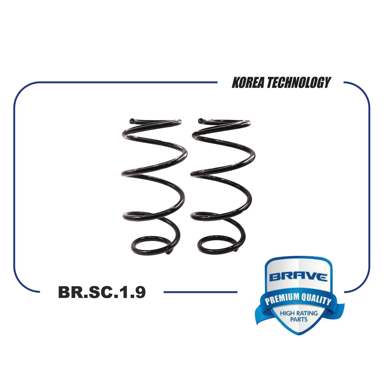 Пружина передней подвески HYUNDAI Solaris II, i20,Accent III, KIA Rio IV 17- BRAVE BR.SC.1.9